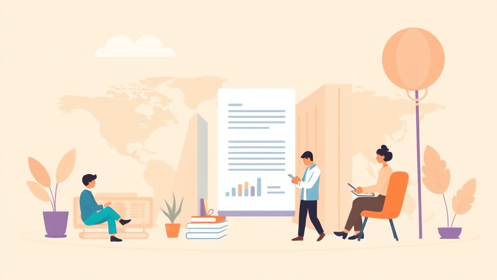 A professional illustration depicting immigrationKit for Work Permit Applications Review