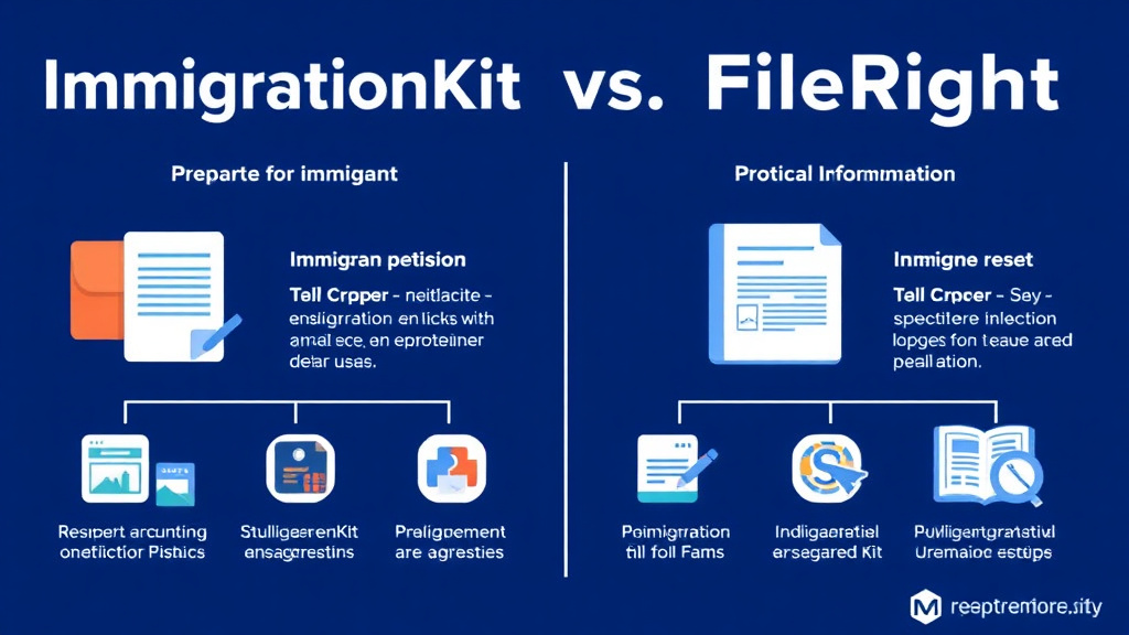 Practical checklist visual for immigrationKit vs FileRight Comparison