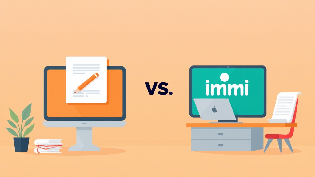 An informative visual explaining immigrationKit vs Immi USA Comparison for beginners and professionals