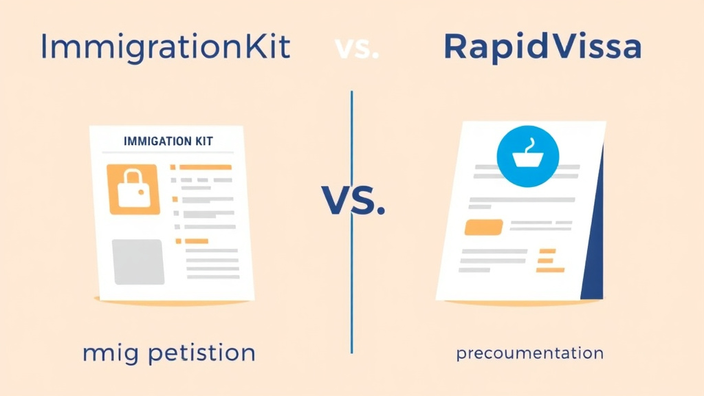 Educational graphic covering the essentials of immigrationKit vs RapidVisa Comparison