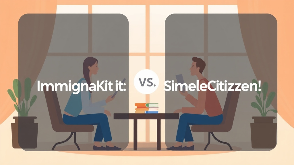 Illustration breaking down the fundamentals of immigrationKit vs SimpleCitizen Review