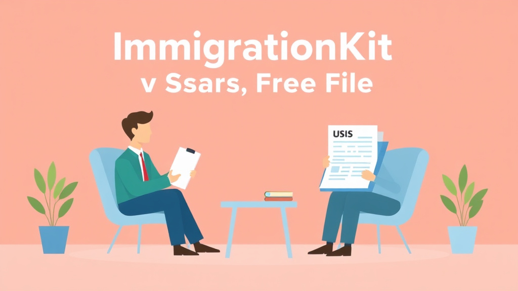 Clear illustration of immigrationKit vs USCIS Free Filing with supporting details