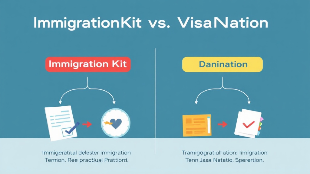 Process flow illustration for putting immigrationKit vs VisaNation Comparison into action