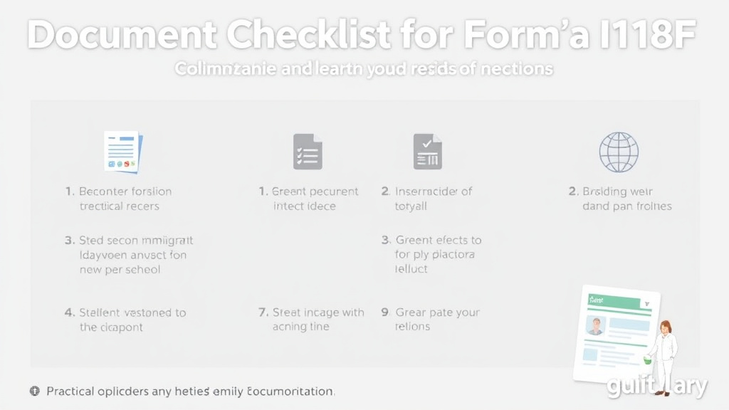 Real-world application diagram for document Checklist for Form I-129F
