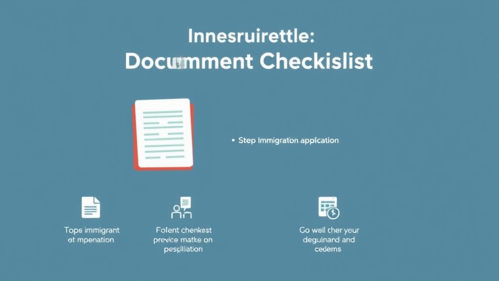 Process flow illustration for putting document Checklist for Form I-140 into action