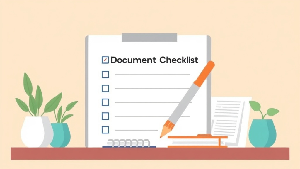 Educational graphic covering the essentials of document Checklist for Form I-20