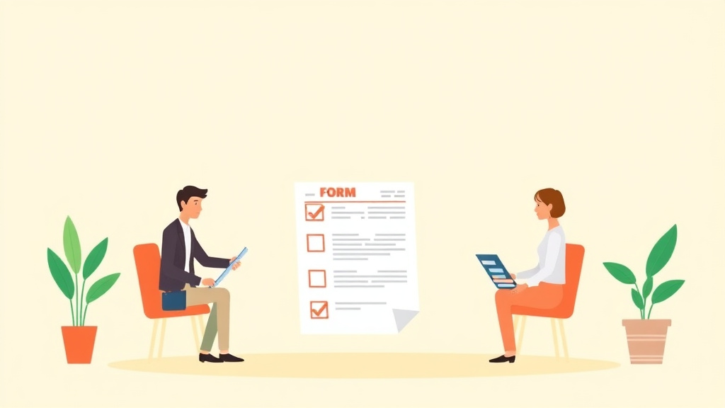 A professional illustration depicting document Checklist for Form I-485