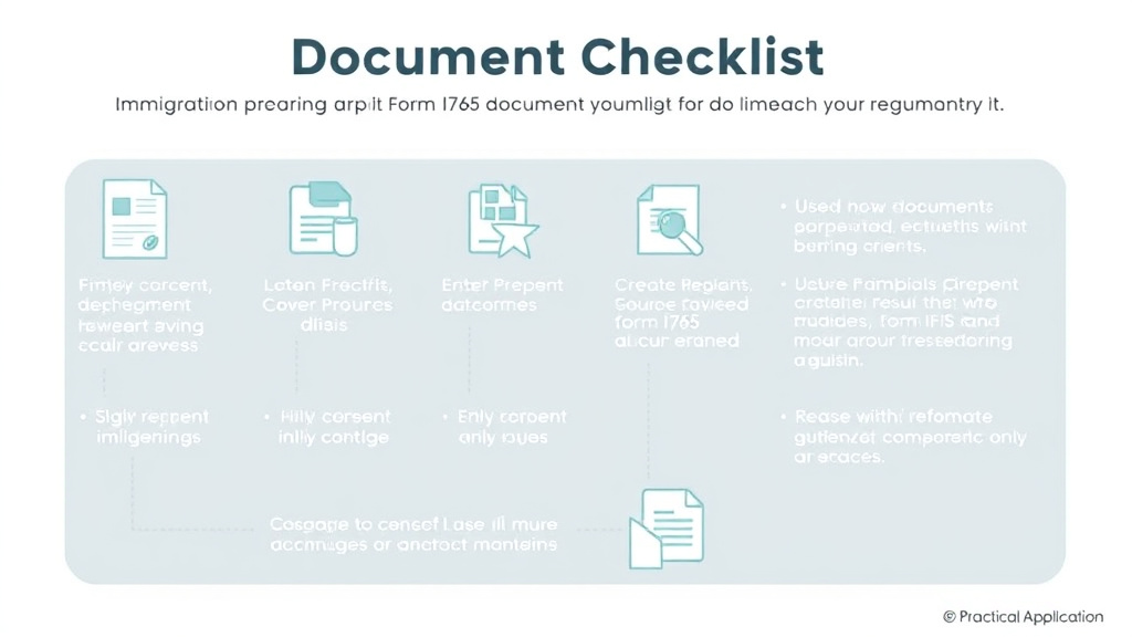 Real-world application diagram for document Checklist for Form I-765