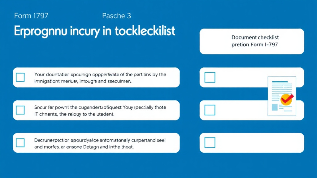 Action-oriented illustration showing how to apply document Checklist for Form I-797