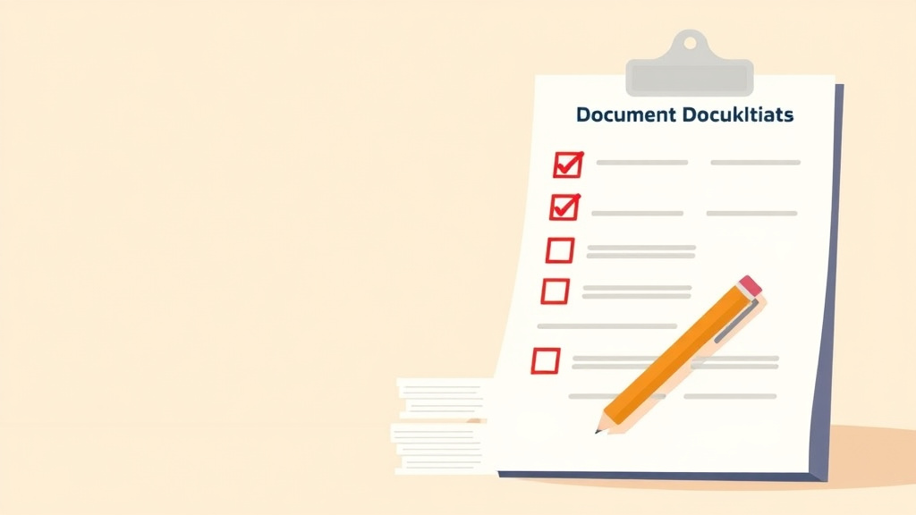 Visual overview of document Checklist for Form I-90 with key concepts highlighted
