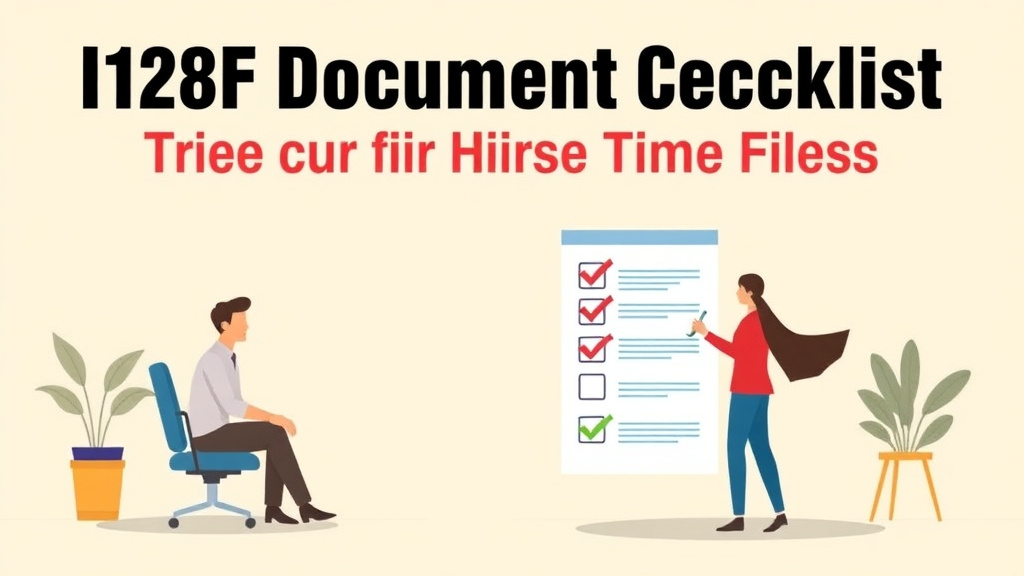 Clear illustration of i-129F Document Checklist for First Time Filers with supporting details