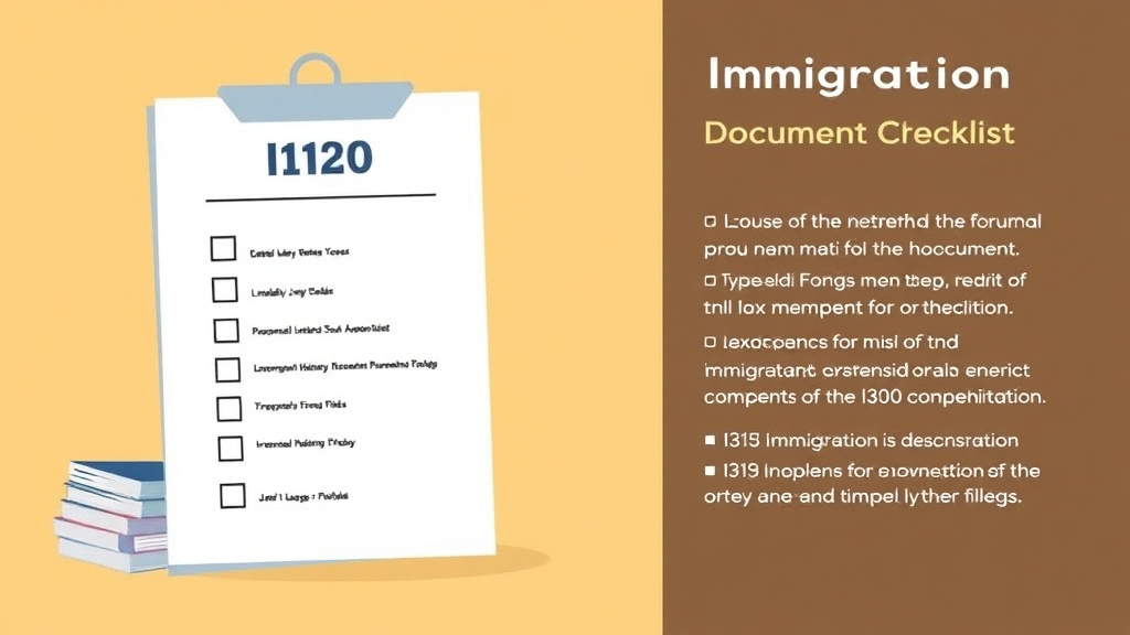 A professional illustration depicting i-130 Document Checklist for First Time Filers