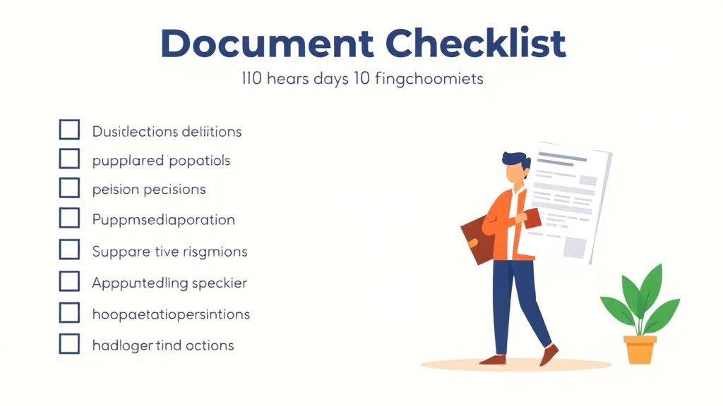 Detailed visual representation of i-20 Document Checklist for First Time Filers