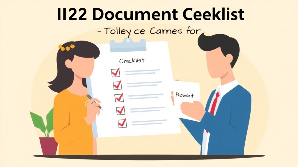 Illustration breaking down the fundamentals of i-212 Document Checklist for First Time Filers