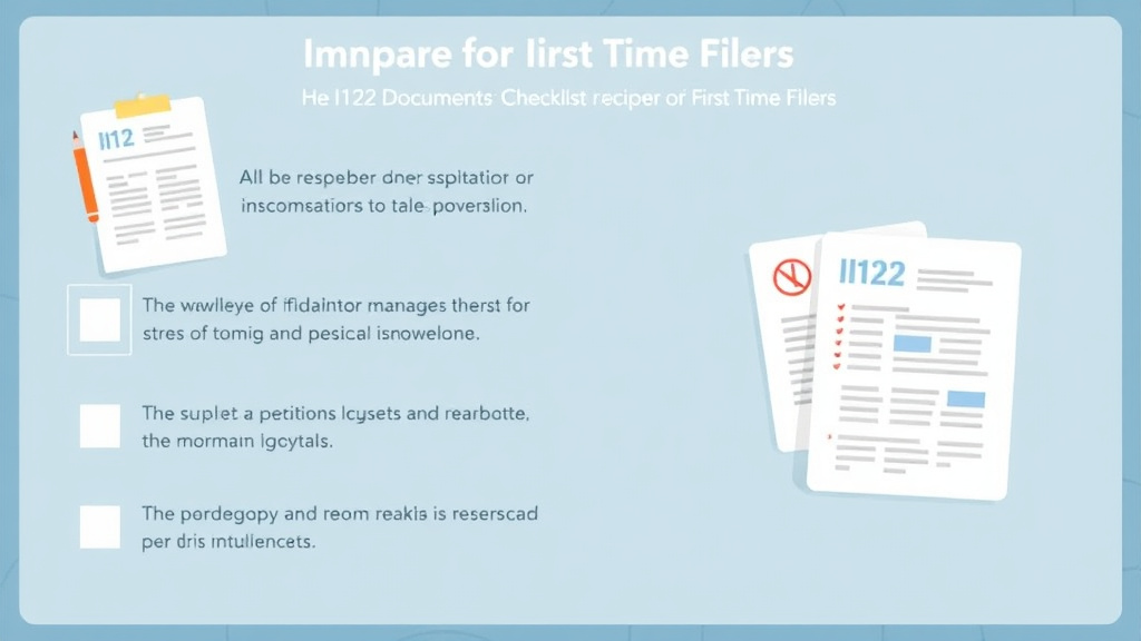 Process flow illustration for putting i-212 Document Checklist for First Time Filers into action