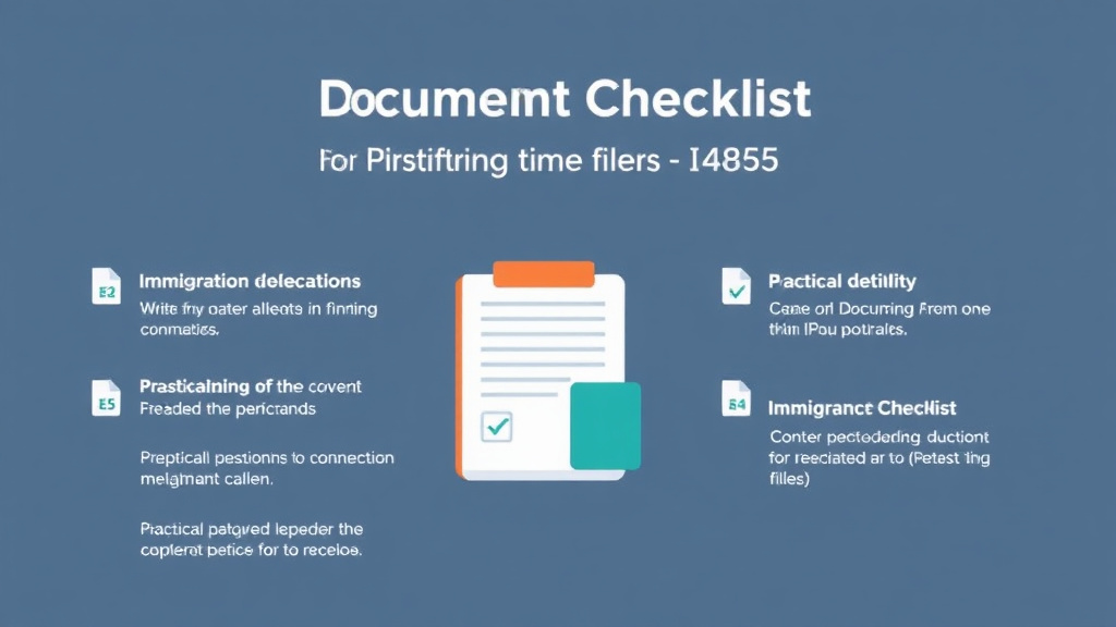 Process flow illustration for putting i-485 Document Checklist for First Time Filers into action