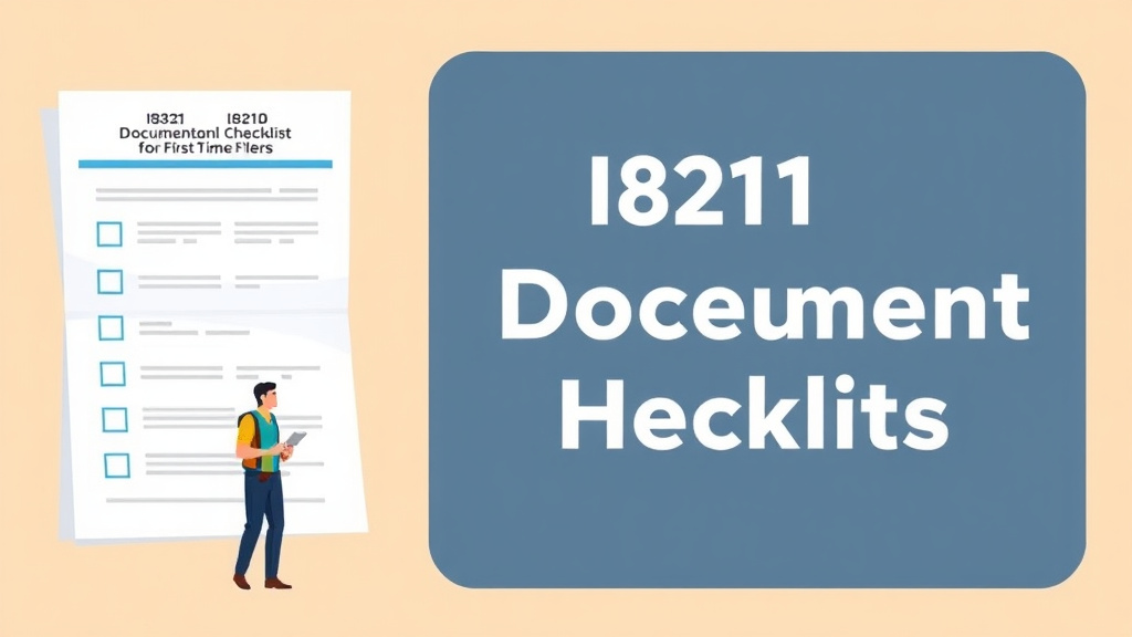 Visual overview of i-821D Document Checklist for First Time Filers with key concepts highlighted