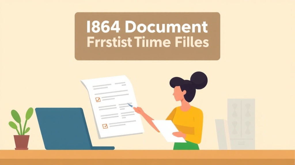 Visual overview of i-864 Document Checklist for First Time Filers with key concepts highlighted