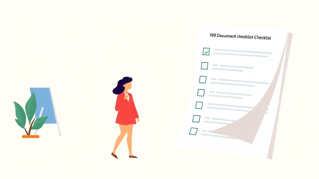 Conceptual diagram showing how i-90 Document Checklist for First Time Filers works in practice