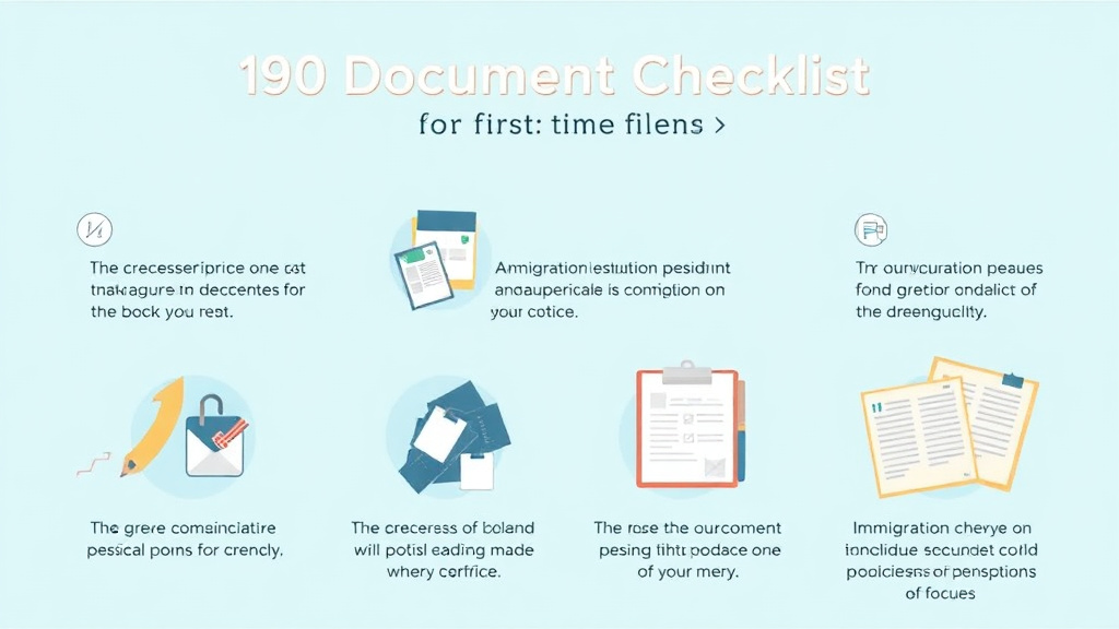 Practical checklist visual for i-90 Document Checklist for First Time Filers
