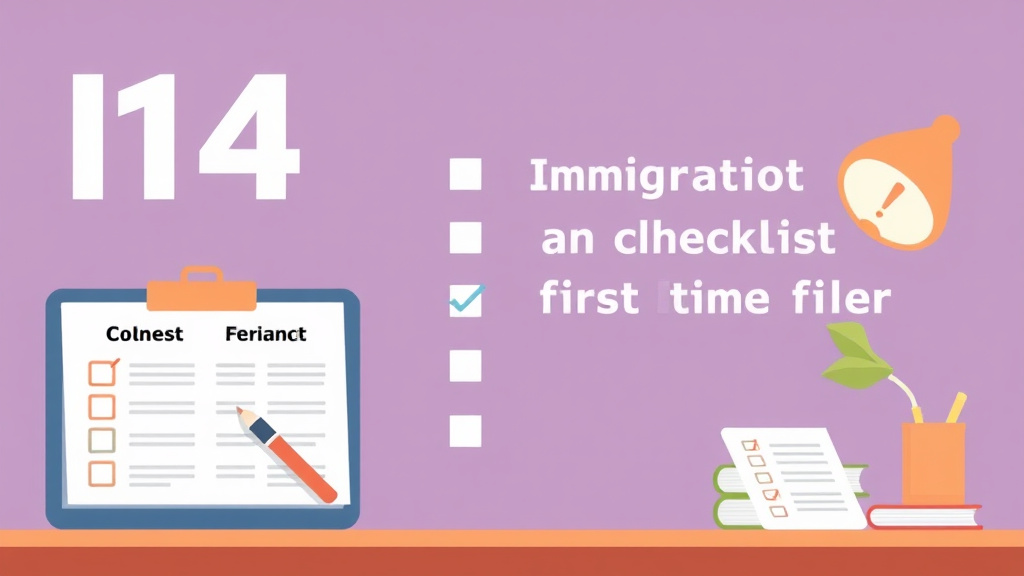 Illustration breaking down the fundamentals of i-94 Document Checklist for First Time Filers