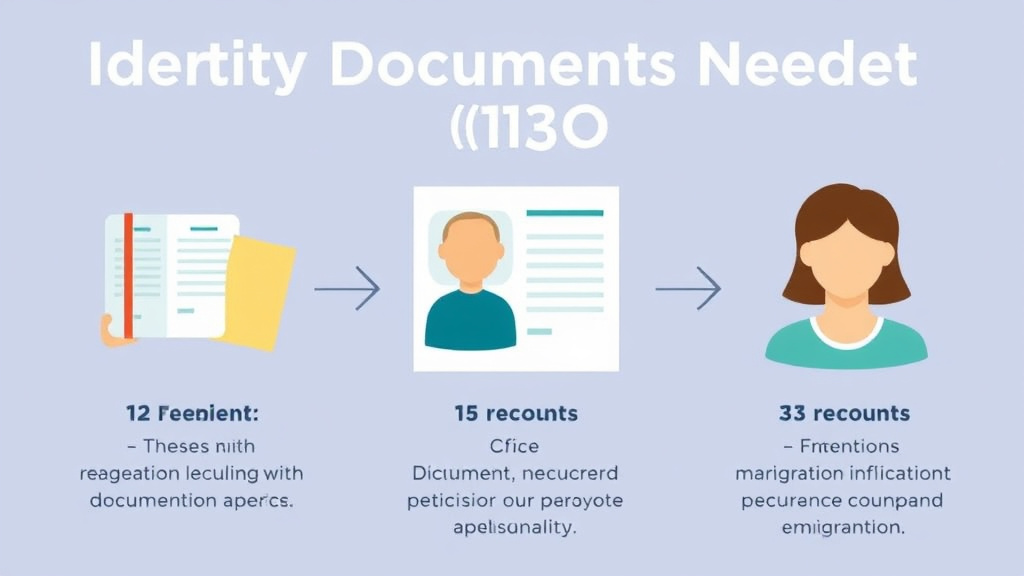 Action-oriented illustration showing how to apply identity Documents Needed for I-130