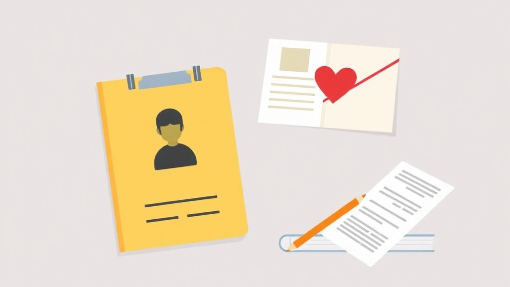 A professional illustration depicting identity Documents Needed for I-864