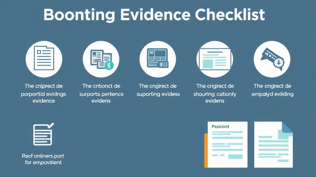 Step-by-step visual guide for implementing supporting Evidence Checklist for I-140
