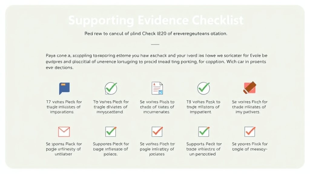 Practical checklist visual for supporting Evidence Checklist for I-20