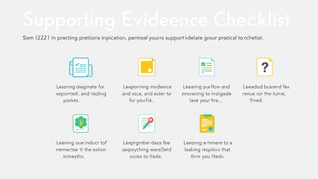 Hands-on guide visualization for supporting Evidence Checklist for I-212