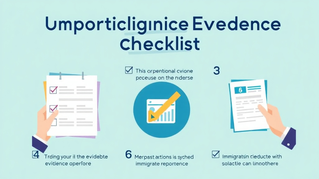 Practical workflow diagram for supporting Evidence Checklist for I-485