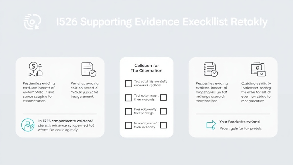 Action-oriented illustration showing how to apply supporting Evidence Checklist for I-526