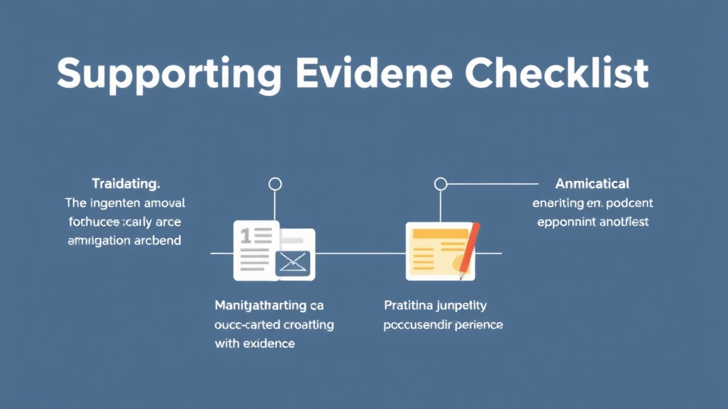 Practical workflow diagram for supporting Evidence Checklist for I-601
