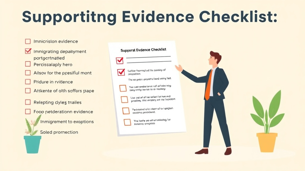 Conceptual diagram showing how supporting Evidence Checklist for I-751 works in practice