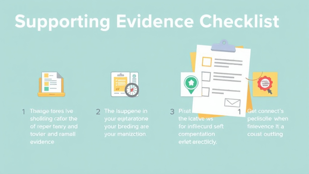 Practical workflow diagram for supporting Evidence Checklist for I-797