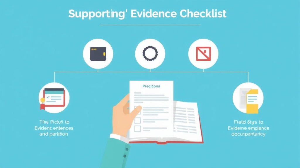 Real-world application diagram for supporting Evidence Checklist for I-821D