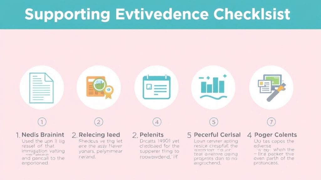 Step-by-step visual guide for implementing supporting Evidence Checklist for I-90