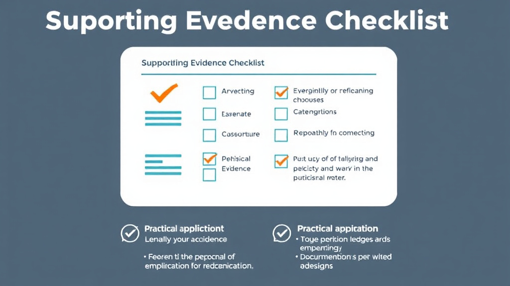 Hands-on guide visualization for supporting Evidence Checklist for I-94