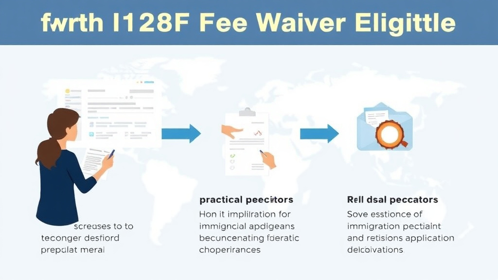 Action-oriented illustration showing how to apply form I-129F Fee Waiver Eligibility