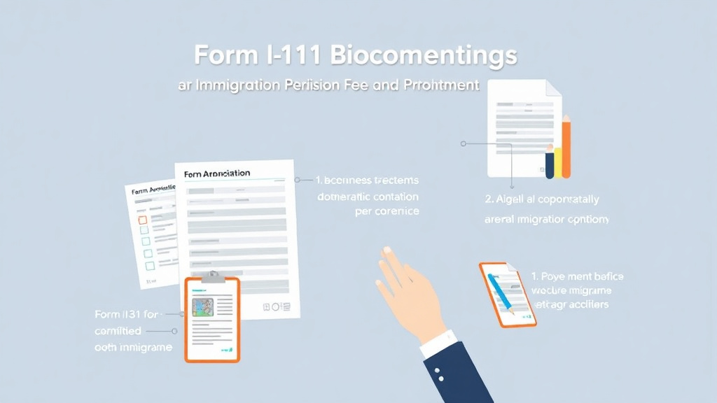 Real-world application diagram for form I-131 Biometrics Fee and Appointment