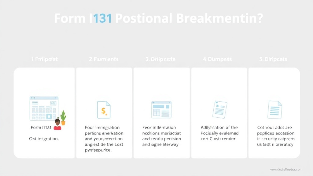 Process flow illustration for putting form I-131 Total Cost Breakdown into action