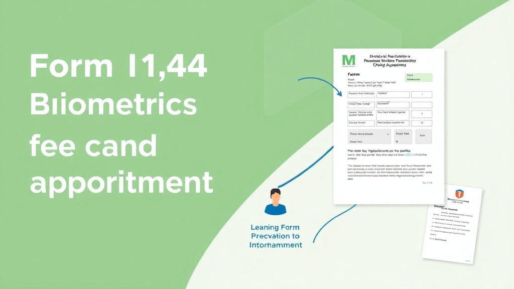 Practical checklist visual for form I-140 Biometrics Fee and Appointment