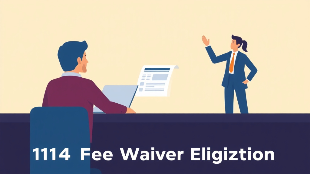 Illustration breaking down the fundamentals of form I-140 Fee Waiver Eligibility