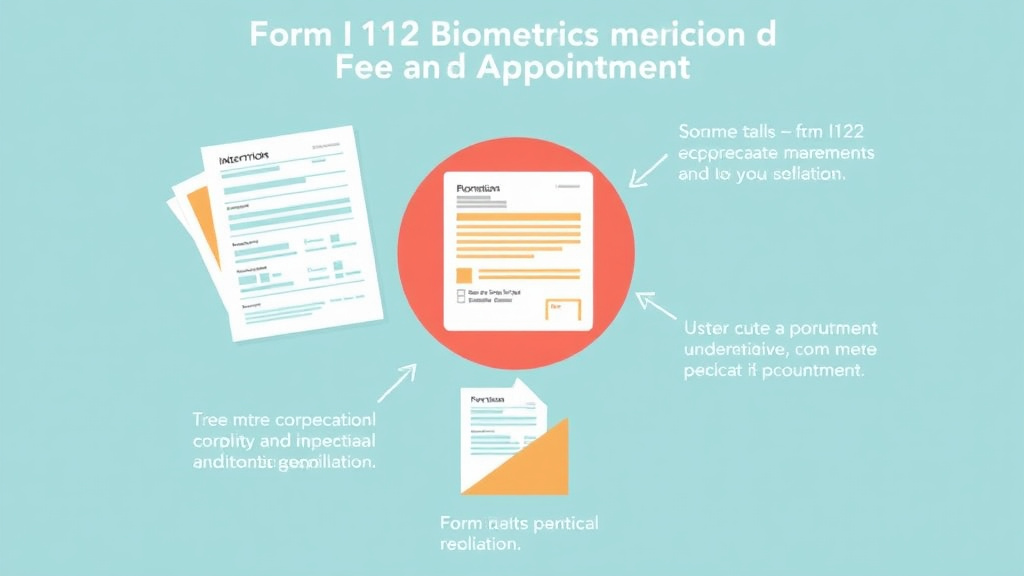 Action-oriented illustration showing how to apply form I-212 Biometrics Fee and Appointment