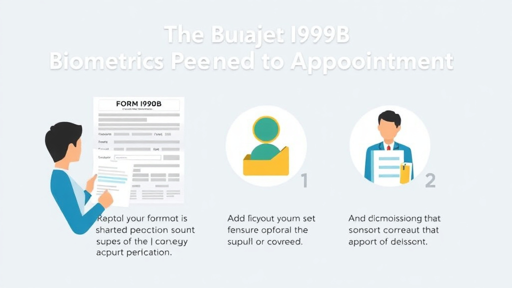 Hands-on guide visualization for form I-290B Biometrics Fee and Appointment