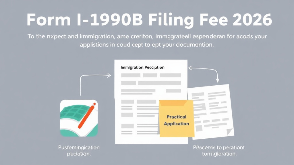 Practical workflow diagram for form I-290B Filing Fee 2026