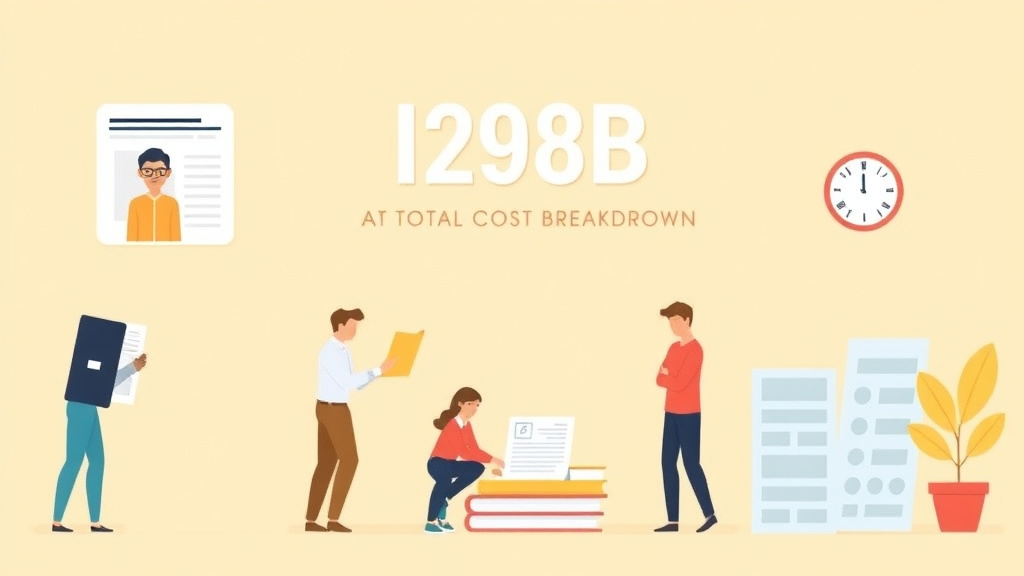 Detailed visual representation of form I-290B Total Cost Breakdown
