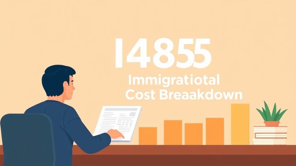 Clear illustration of form I-485 Total Cost Breakdown with supporting details