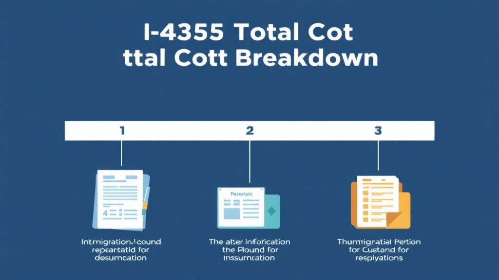 Action-oriented illustration showing how to apply form I-485 Total Cost Breakdown