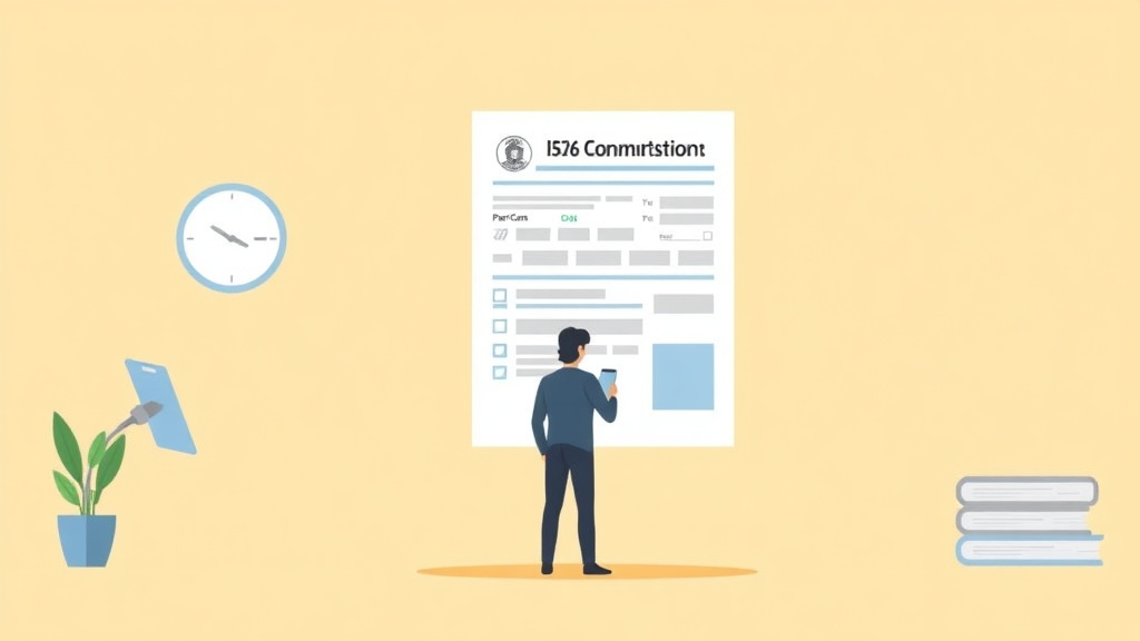 A professional illustration depicting form I-526 Biometrics Fee and Appointment